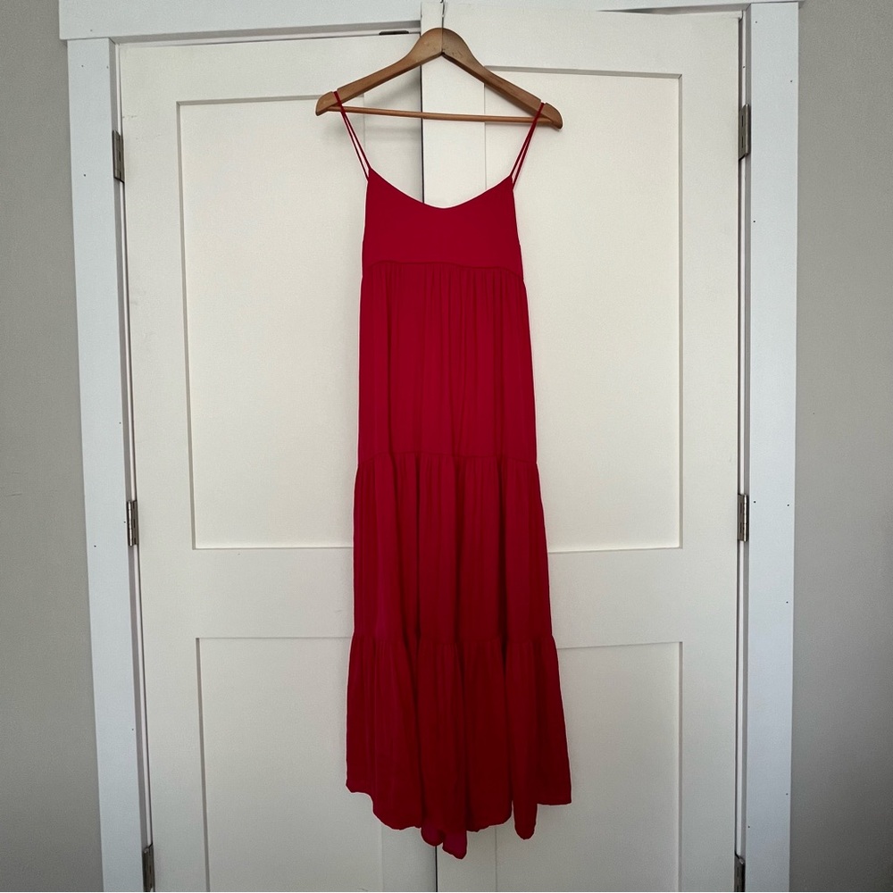 Oysho Pink Tiered Dress